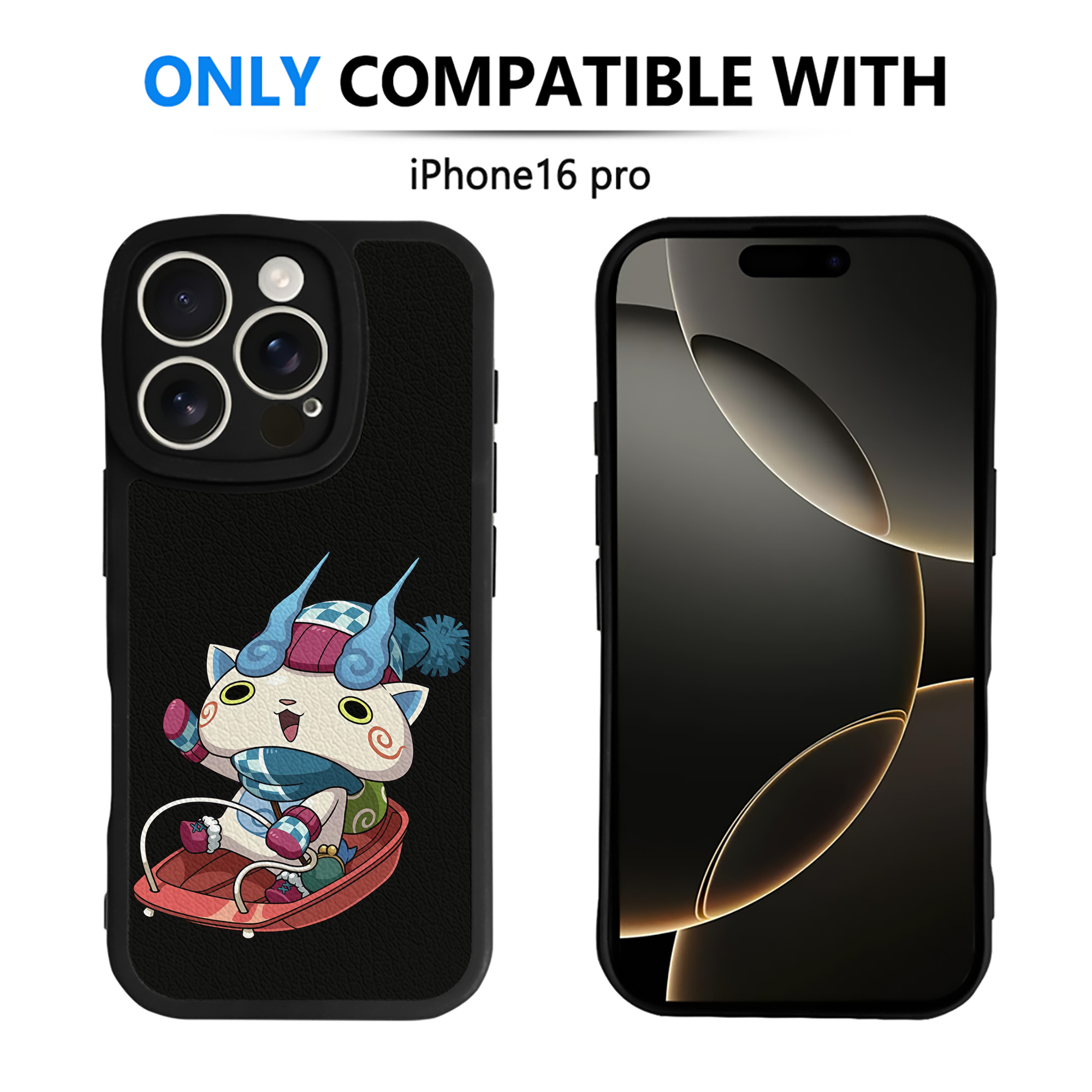 （画像用） 妖怪ウォッチ Yo-kai Watch 【iPhone 16シリーズ対応】シリコンスマホケース（レザー調） 材質：シリコン